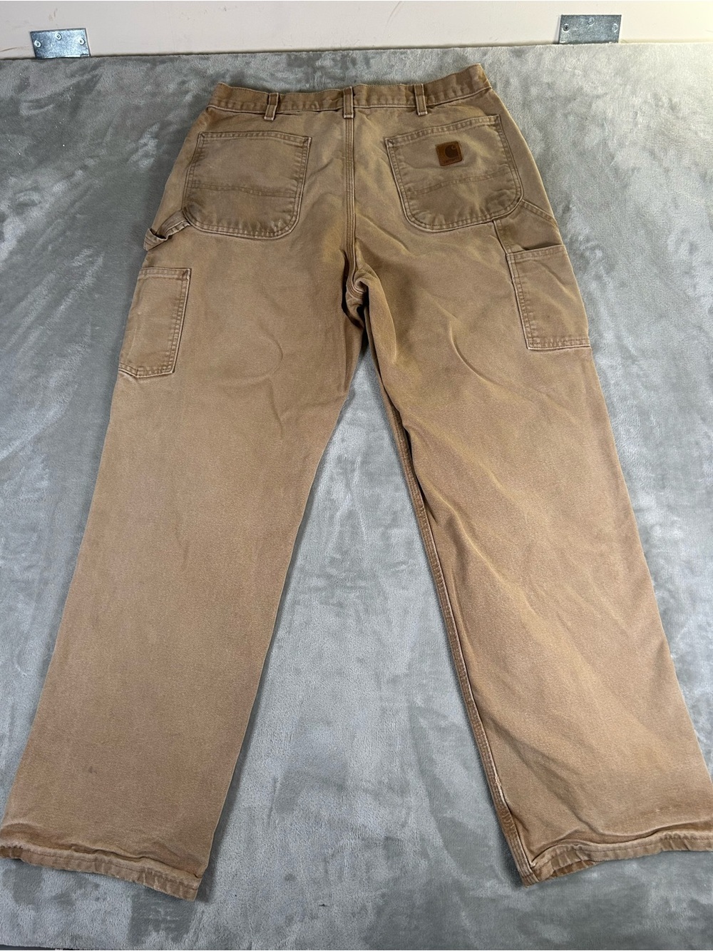 Carhartt Men's Classic the loose original fit Straight Work Pants - Brown - Picture 6 of 10